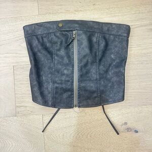 EDIKTED ZIVA LEATHER CORSET